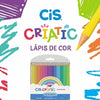 Estojo de Lapis de Cor Criatic com 24 Cores - Tons Pastel - Cis
