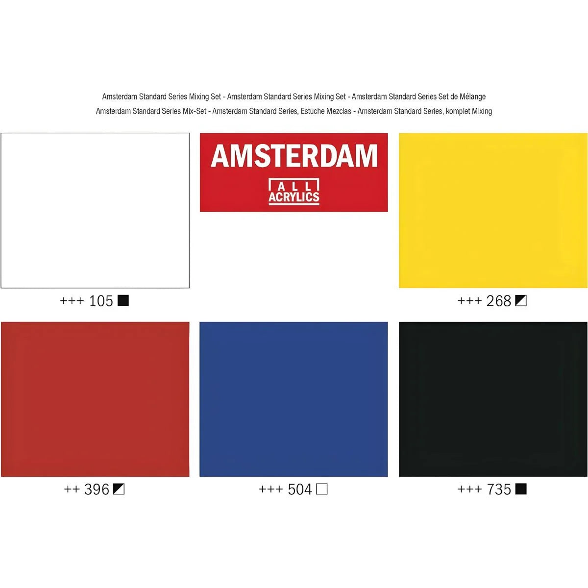 Estojo Tinta Acrílica Amsterdam Standard Series 120ml 5 Cores Mixing 17791904 - Royal & Talens