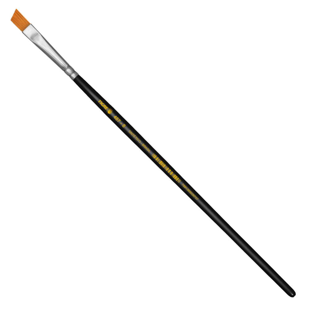 Pincel Chanfrado Tigre 487 Sintético