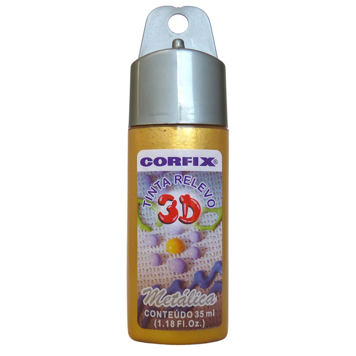 Tinta Relevo 3D Corfix Metalica 35ml - 14500