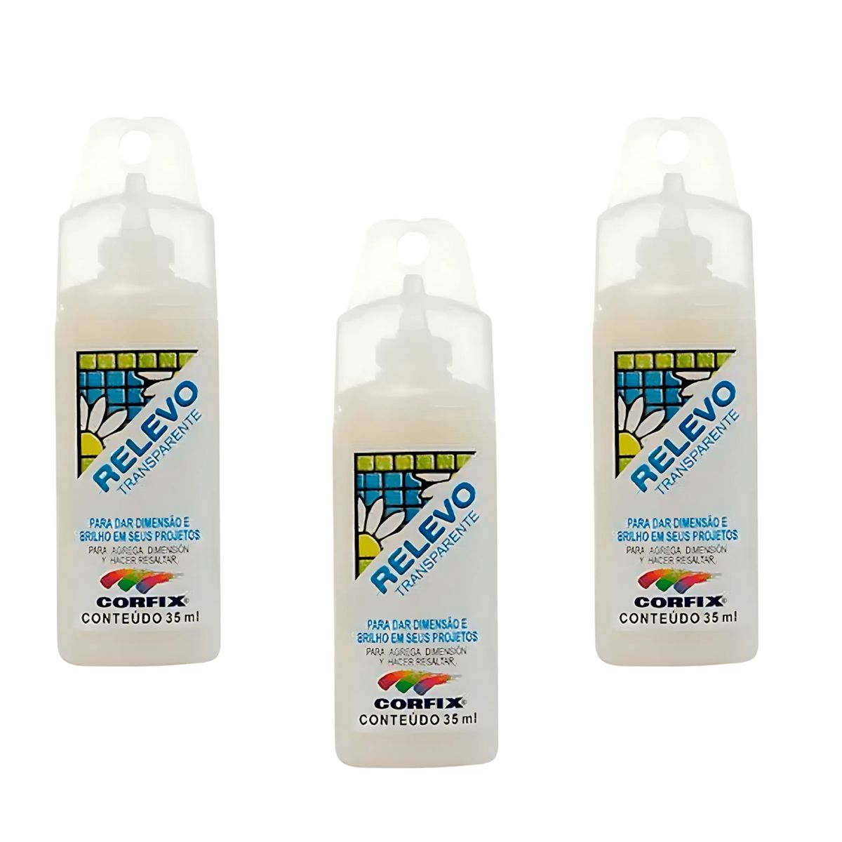 Tinta Relevo Corfix Transparente 35ml Incolor 