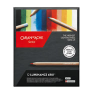 Estojo Lápis de Cor Caran D'ache Luminance com 12 Cores