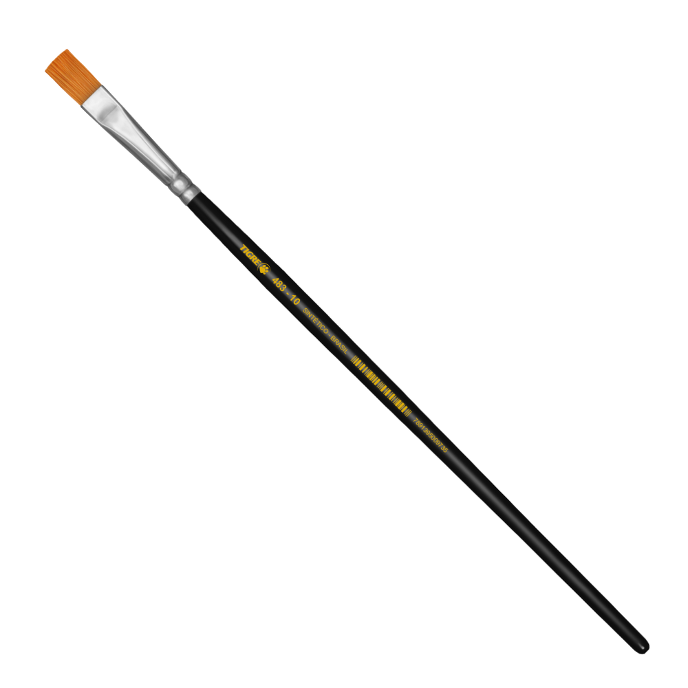 Pincel Chato Tigre 483 Sintético