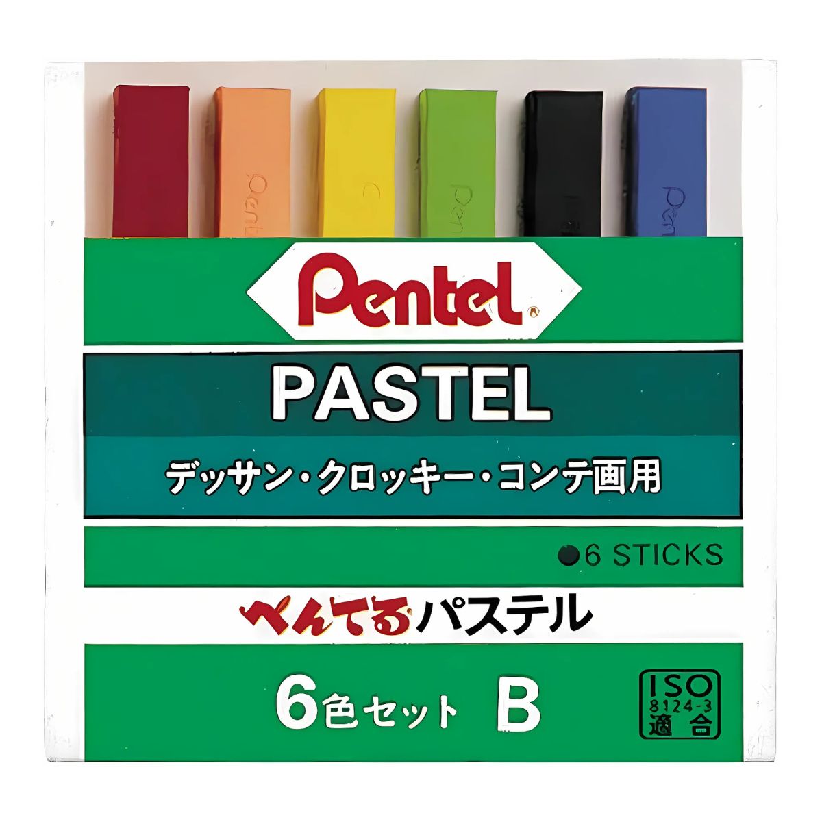 Estojo Giz Pastel Seco Pentel com 6 Cores Básicas