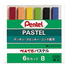 Estojo Giz Pastel Seco Pentel com 6 Cores Básicas