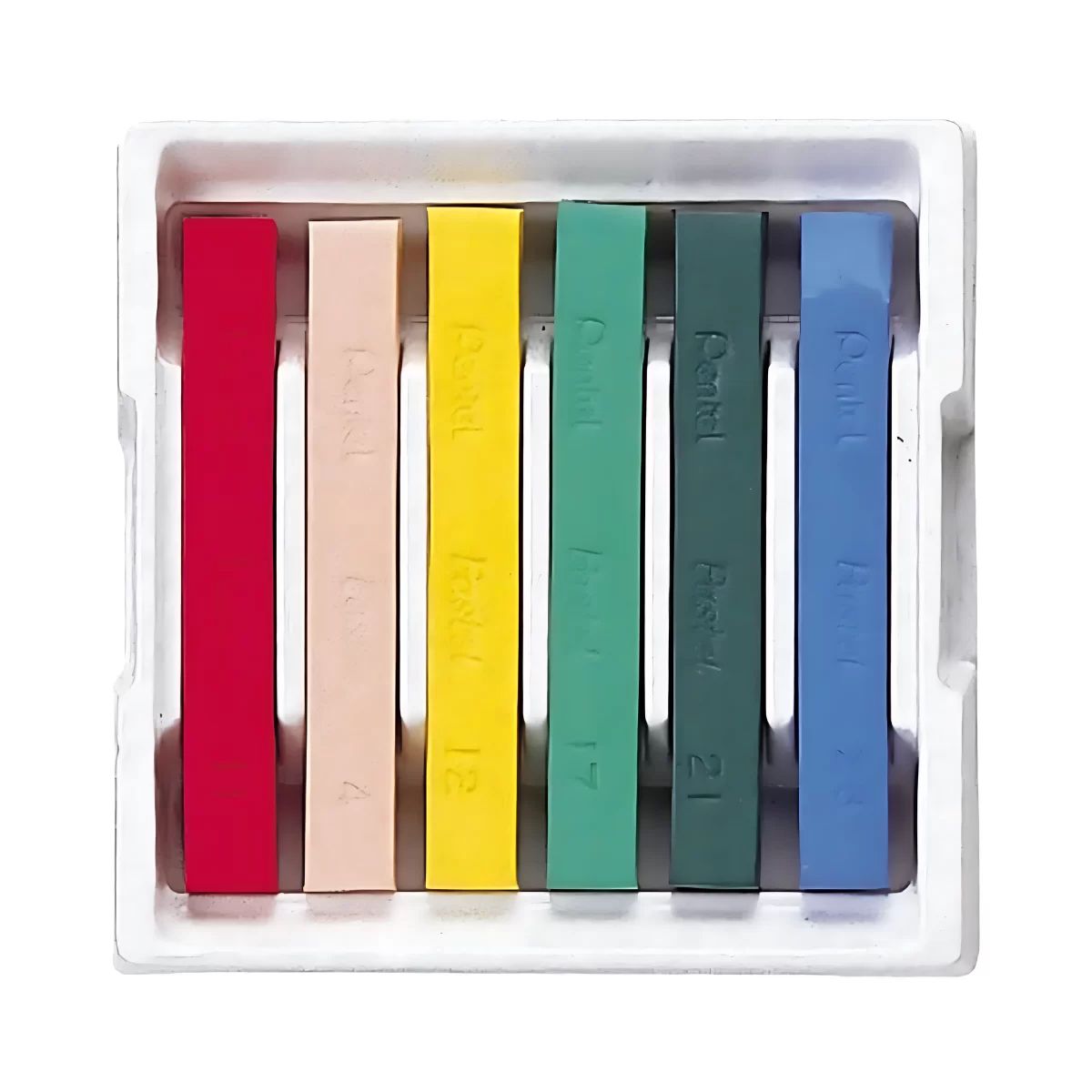 Estojo Giz Pastel Seco Pentel com 6 Cores Básicas