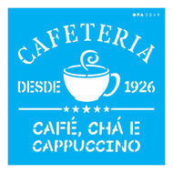 Stencil Opa 14x14cm - Culinária Cafeteria - 3049