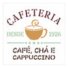 Stencil Opa 14x14cm - Culinária Cafeteria - 3049