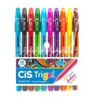 Caneta Gel Trigel Triangular Fashion com 10 Cores - 576800 - Cis