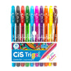 Caneta Gel Trigel Triangular Fashion com 10 Cores - 576800 - Cis
