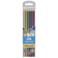 Estojo de Lapis de Cor Criatic com 6 Cores - Tons Metal - Cis