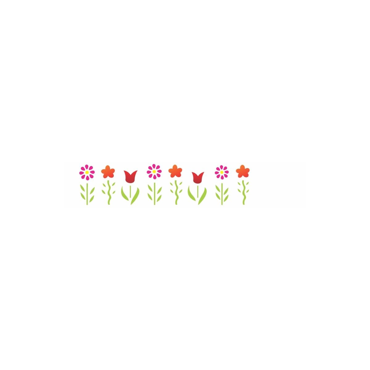 Stencil Opa 06x30cm - Jardim Flores - 0819