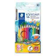 Estojo de Lápis de Cor Staedtler Aquarelável Noris 12 Cores com Pincel