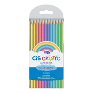 Estojo de Lapis de Cor Criatic com 12 Cores - Tons Pastel - Cis