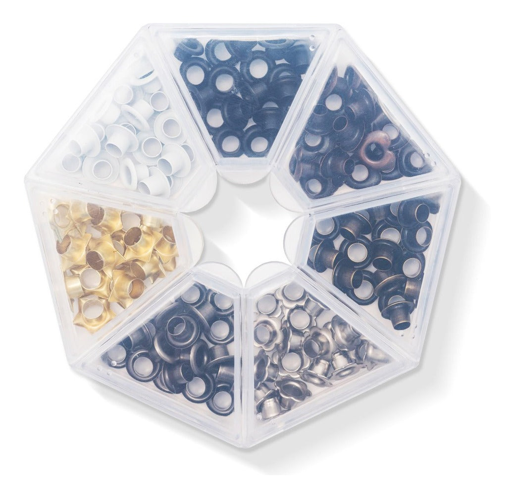 Estojo de Ilhoses Metálicos Eyelets Case 141 Peças 660385 - We R Memory Keepers