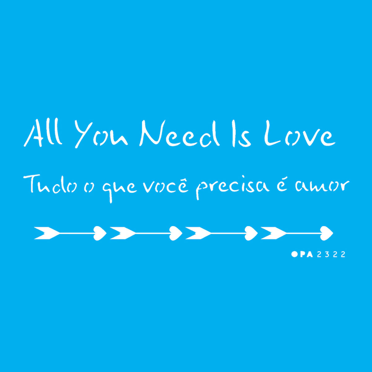 Stencil Frase Amor 7x15cm para Pintura Decorativa e Artesanato 2322 - Opa