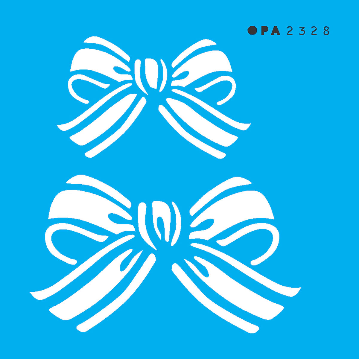 Stencil Laços 10x10cm para Pintura Decorativa e Artesanato 2328 - Opa