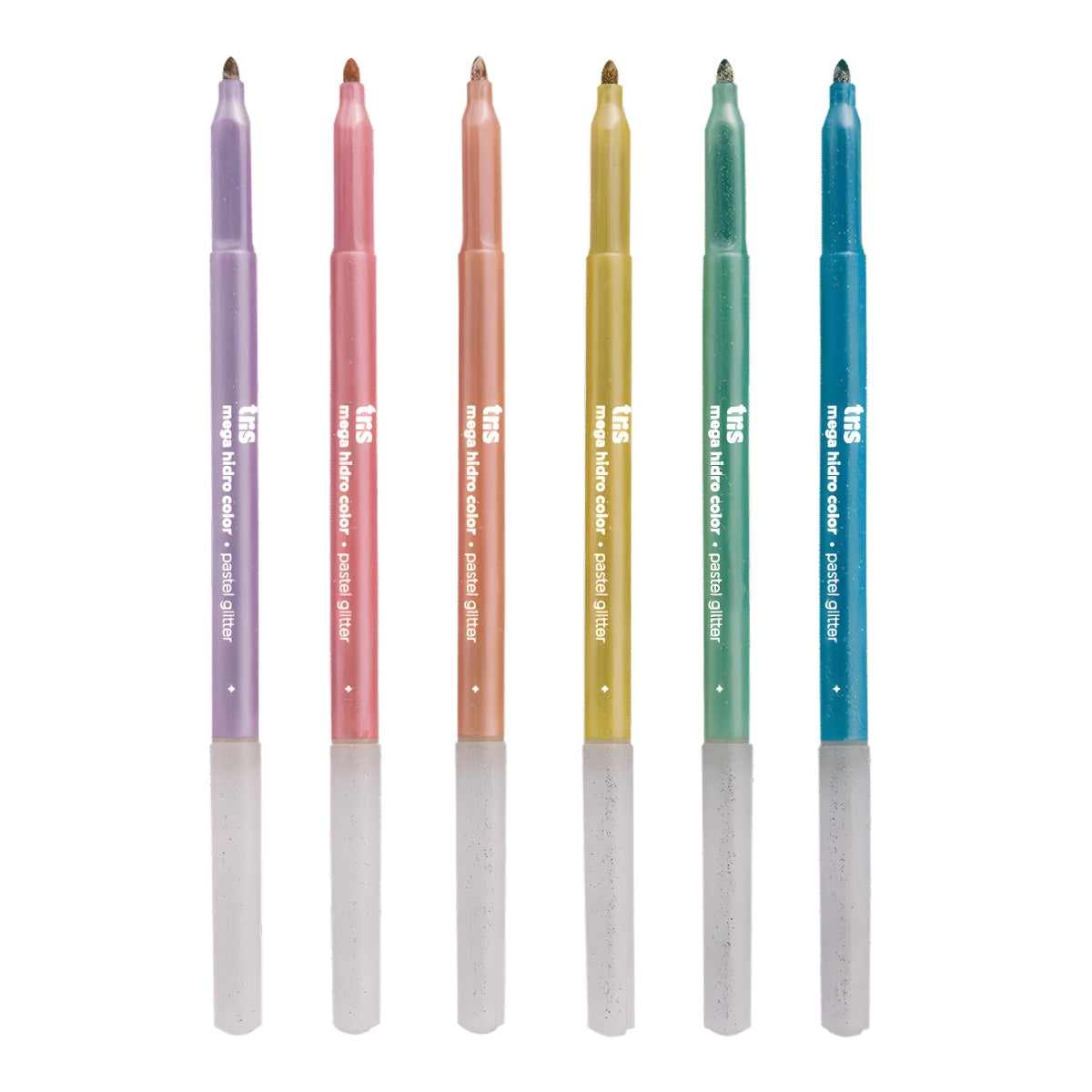 Estojo Canetinha Hidrocor Glitter com 6 Cores - Tris