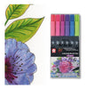 Marcador Pincel Artístico 6 Cores Koi Coloring Brush Tons Florais - Xbr-6e - Sakura