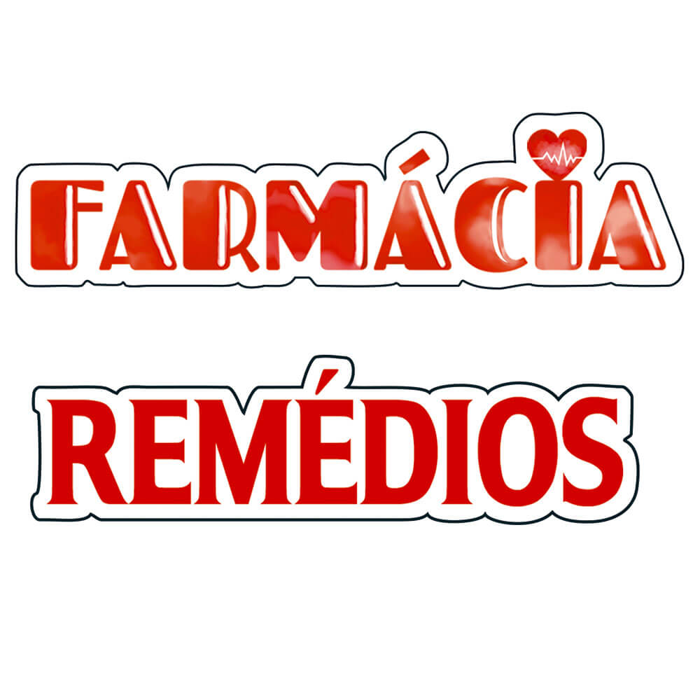 Aplique em Papel e Mdf Farmacia e Remedios 4x6cm para Artesanato e Scrapdecor Apm4-425 - Litoarte