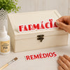 Aplique em Papel e Mdf Farmacia e Remedios 4x6cm para Artesanato e Scrapdecor Apm4-425 - Litoarte