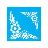 Stencil para Pintura Opa 14x14cm - 0981 Cantoneira Flores