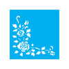Stencil para Pintura Opa 14x14cm - 0983 Cantoneira Rosas