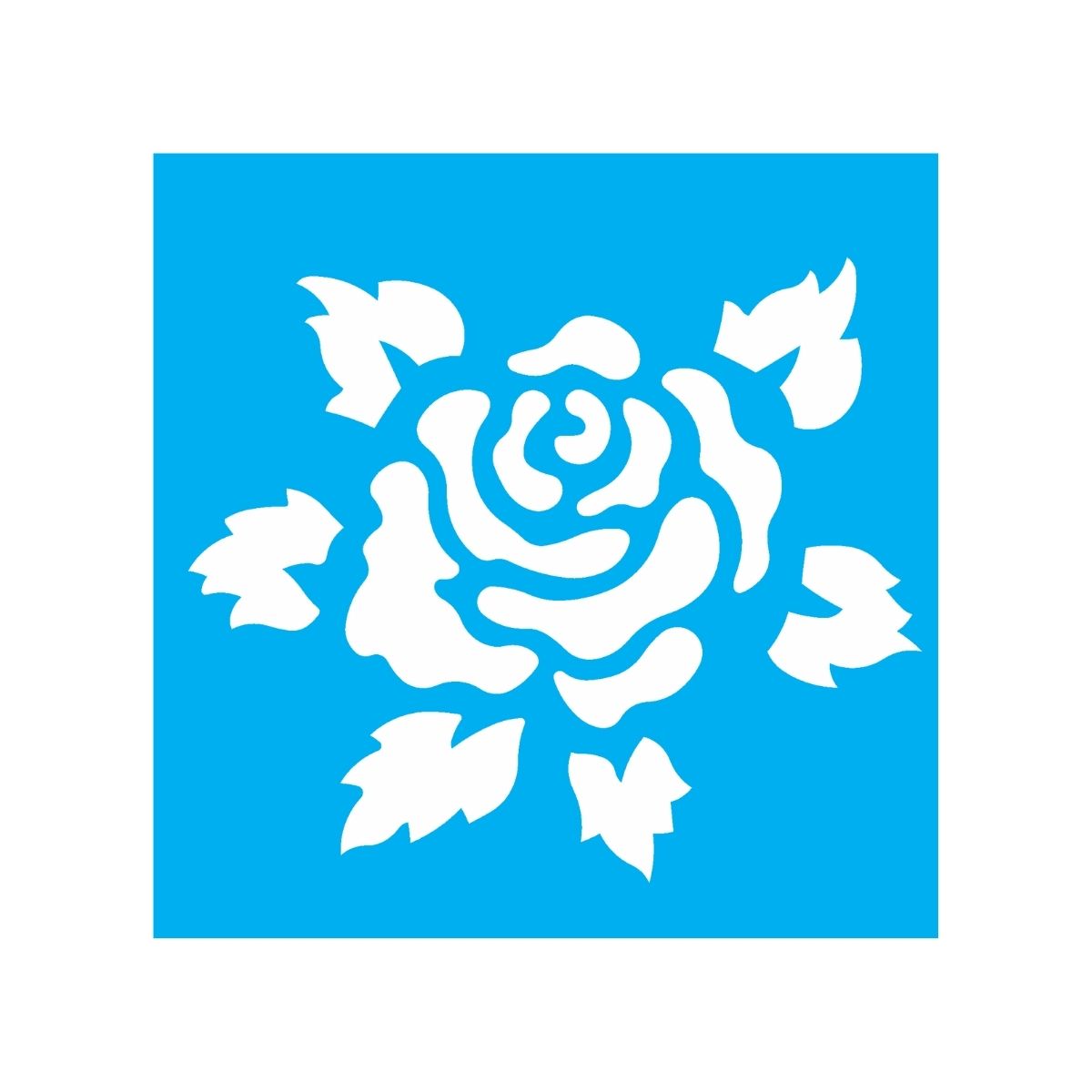 Stencil para Pintura Opa 14x14cm - 0999 Flor Rosa