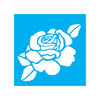 Stencil para Pintura Opa 14x14cm - 1000 Flor Rosa Ii