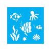 Stencil para Pintura Opa 14x14cm - 0987 Fundo do Mar