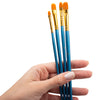 Kit de Pincéis Lavados Ovalados Bee Unique Easy Collection com 4 Tamanhos Yj-190011