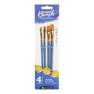 Kit de Pincéis Lavados Bee Unique Easy Collection com 4 Tamanhos Yj-190012