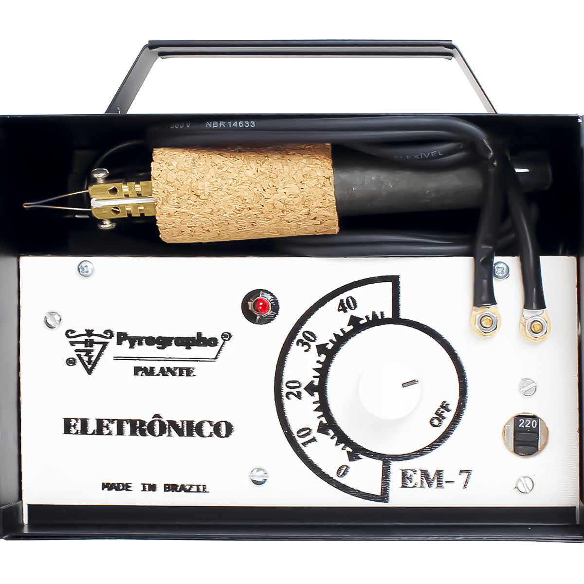 Pirografo Elétrico Palante Em-7 110v/220v Modelo Portátil com Aquecimento Rápido