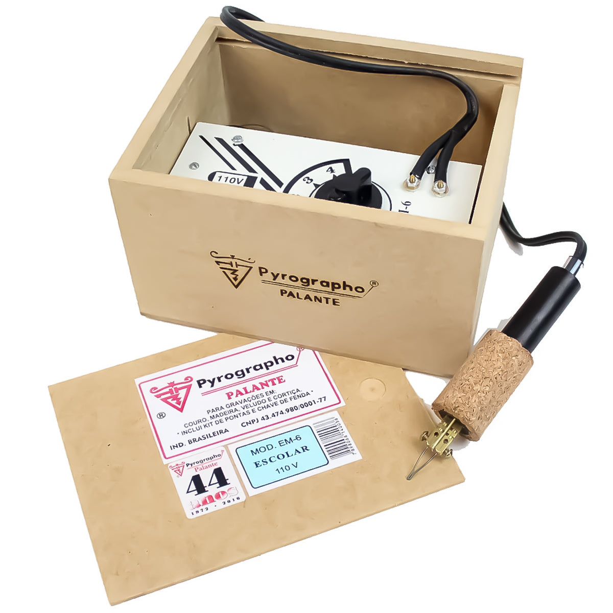 Pirografo Elétrico Palante Em-6 110v Modelo Escolar com Caneta Leve