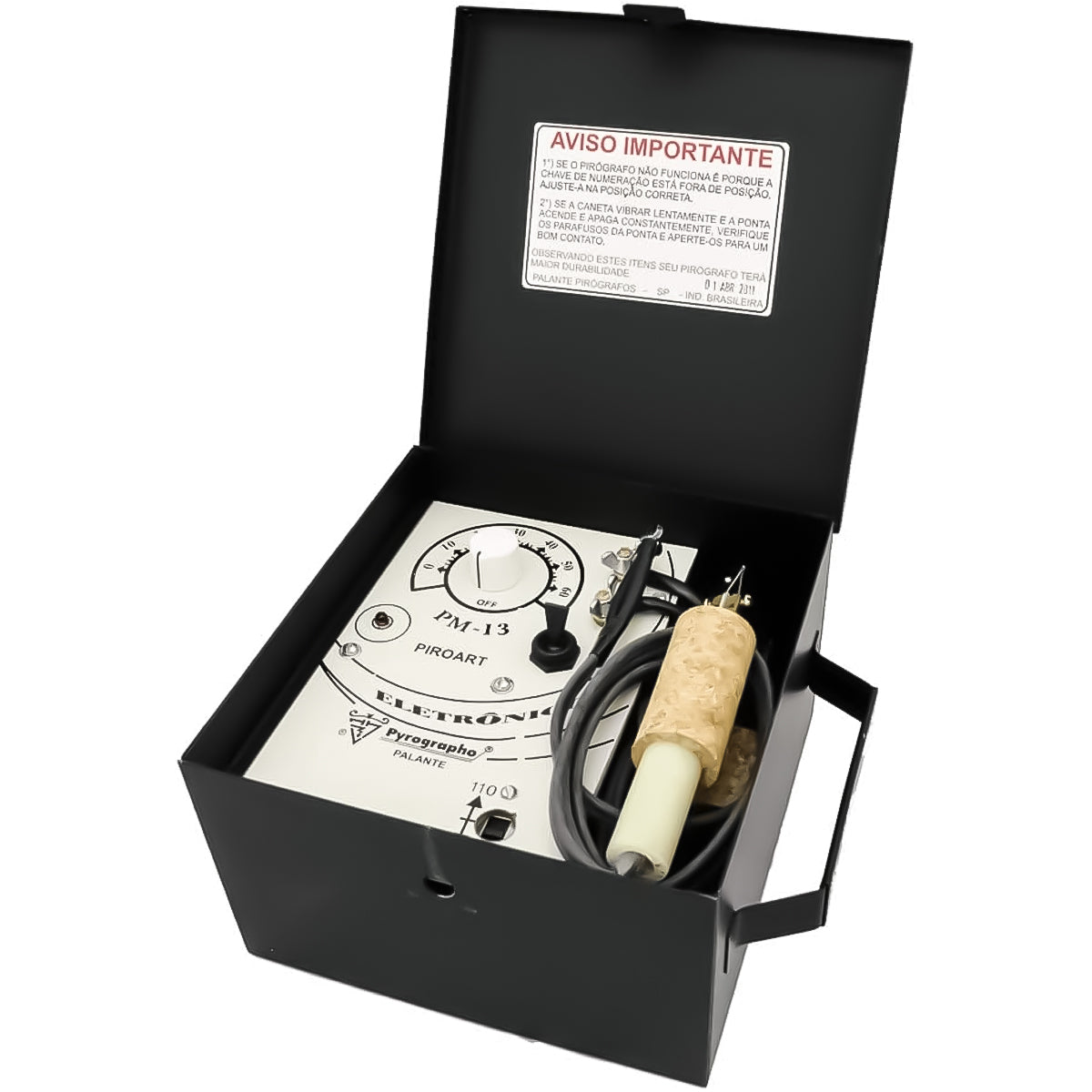 Pirografo Elétrico Palante Pm-13 110v Modelo Profissional com Caneta Dupla