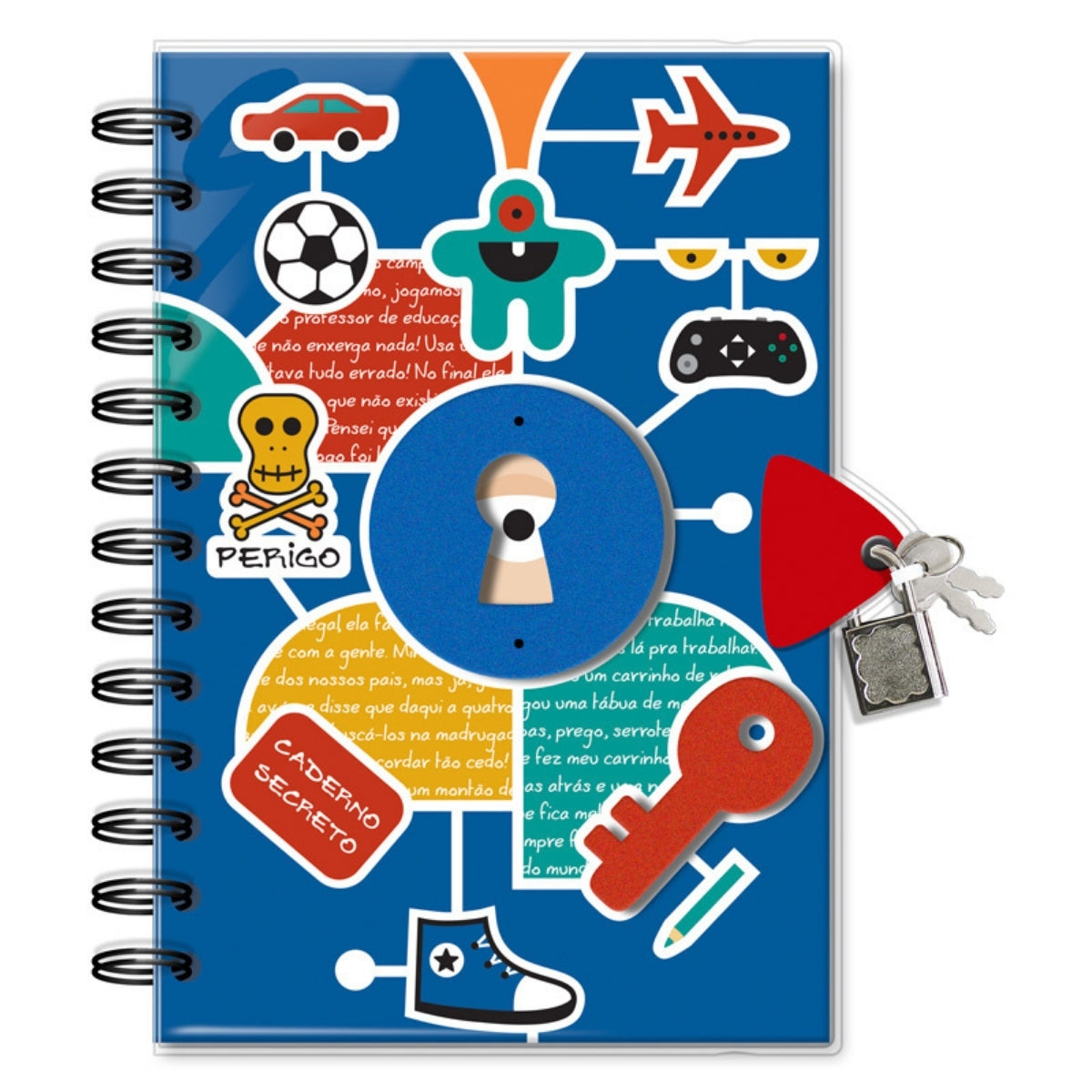 Caderno Diário com Chave Menino - Fina Ideia