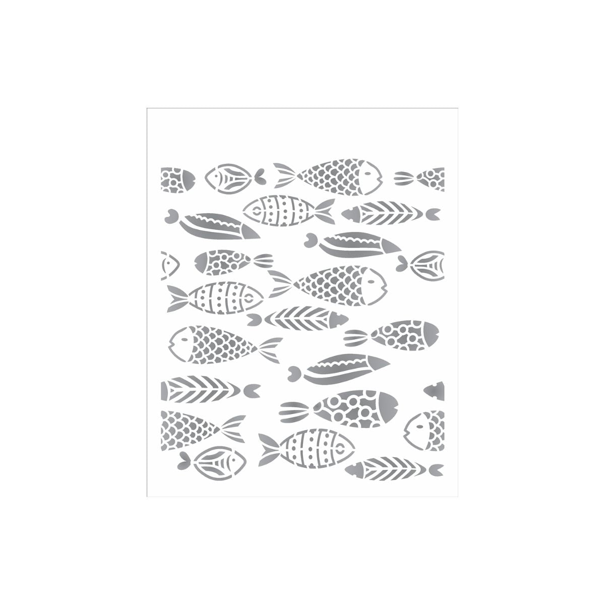 Stencil Opa 20x25cm - Estamparia Peixes I - 2857
