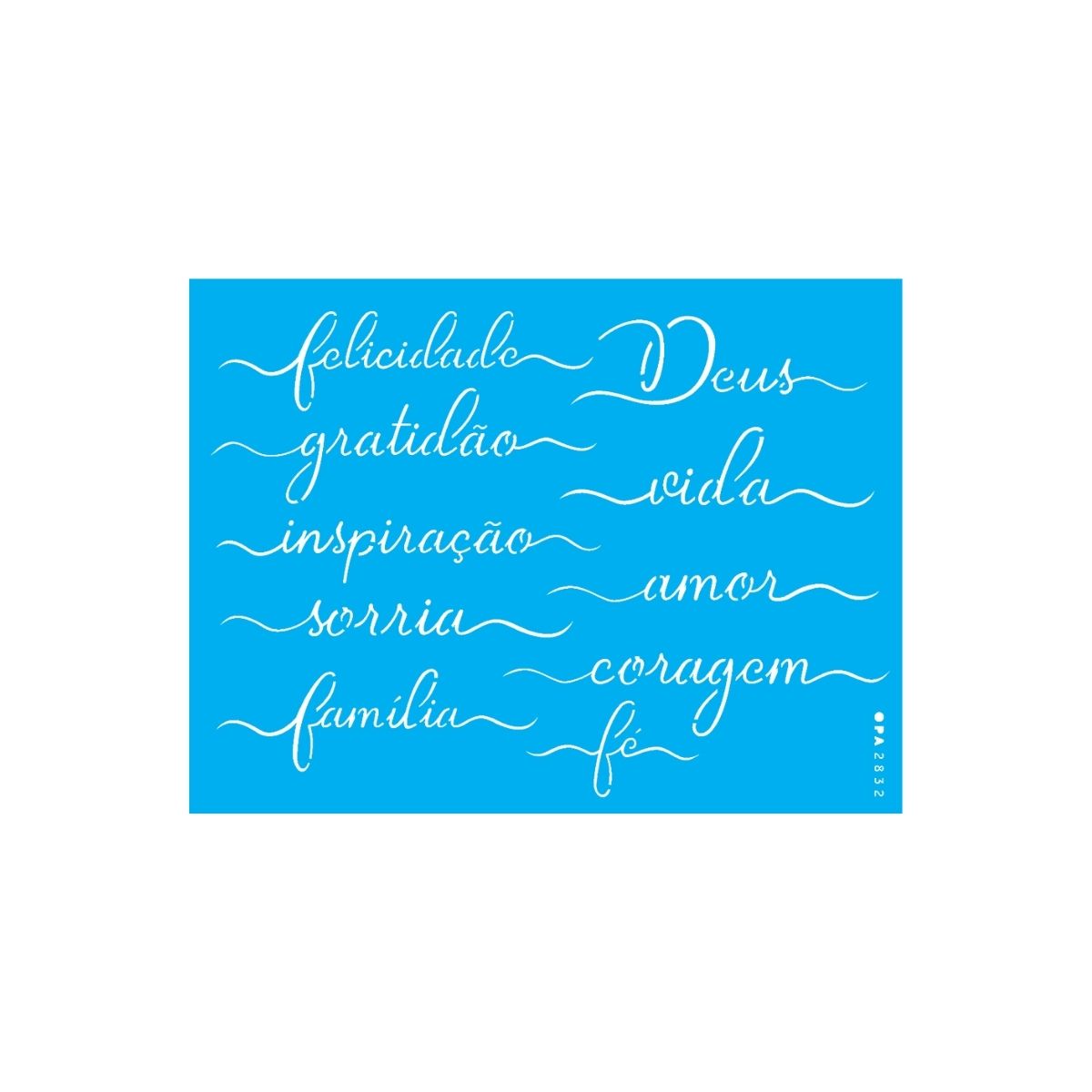 Stencil Opa 15x20cm - Palavras Lettering I - 2832