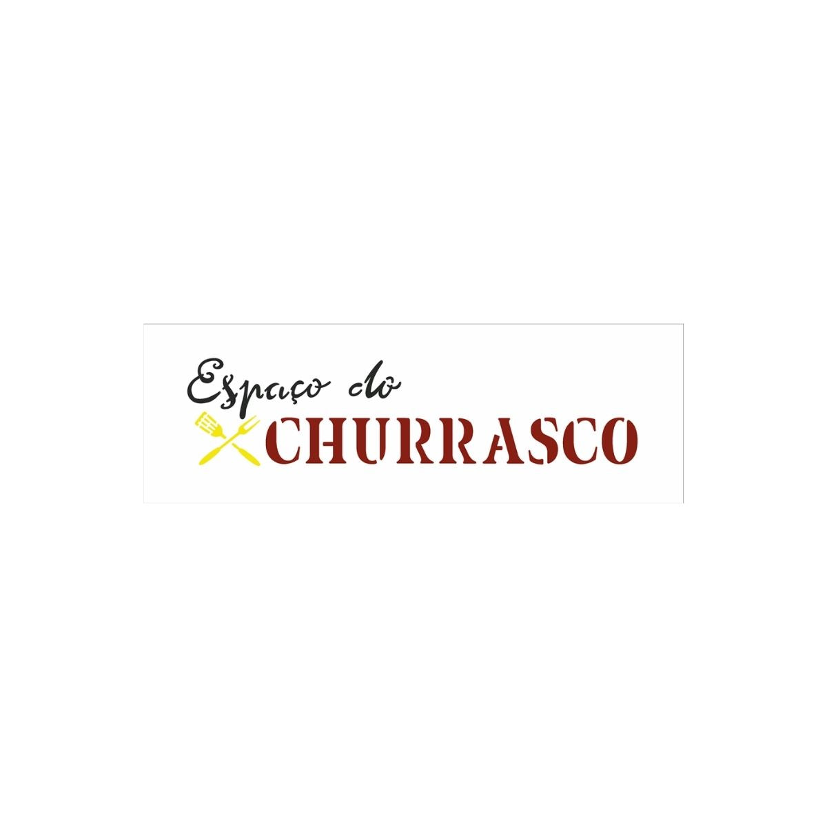 Stencil Opa 10x30cm - Frase Espaço do Churrasco - 2835