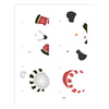 Stencil Boneco de Neve 20x25cm para Pintura Decorativa e Artesanato 2554 - Opa