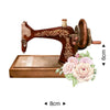 Aplique em Papel e Mdf Máquina de Costura e Flores para Artesanato e Scrapdecor Apm8-1291 - Litoarte