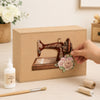 Aplique em Papel e Mdf Máquina de Costura e Flores para Artesanato e Scrapdecor Apm8-1291 - Litoarte