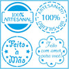 Stencil - Selos Artesanal 10x10cm para Pintura Decorativa e Artesanato St-x-413 - Litoarte