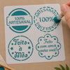 Stencil - Selos Artesanal 10x10cm para Pintura Decorativa e Artesanato St-x-413 - Litoarte