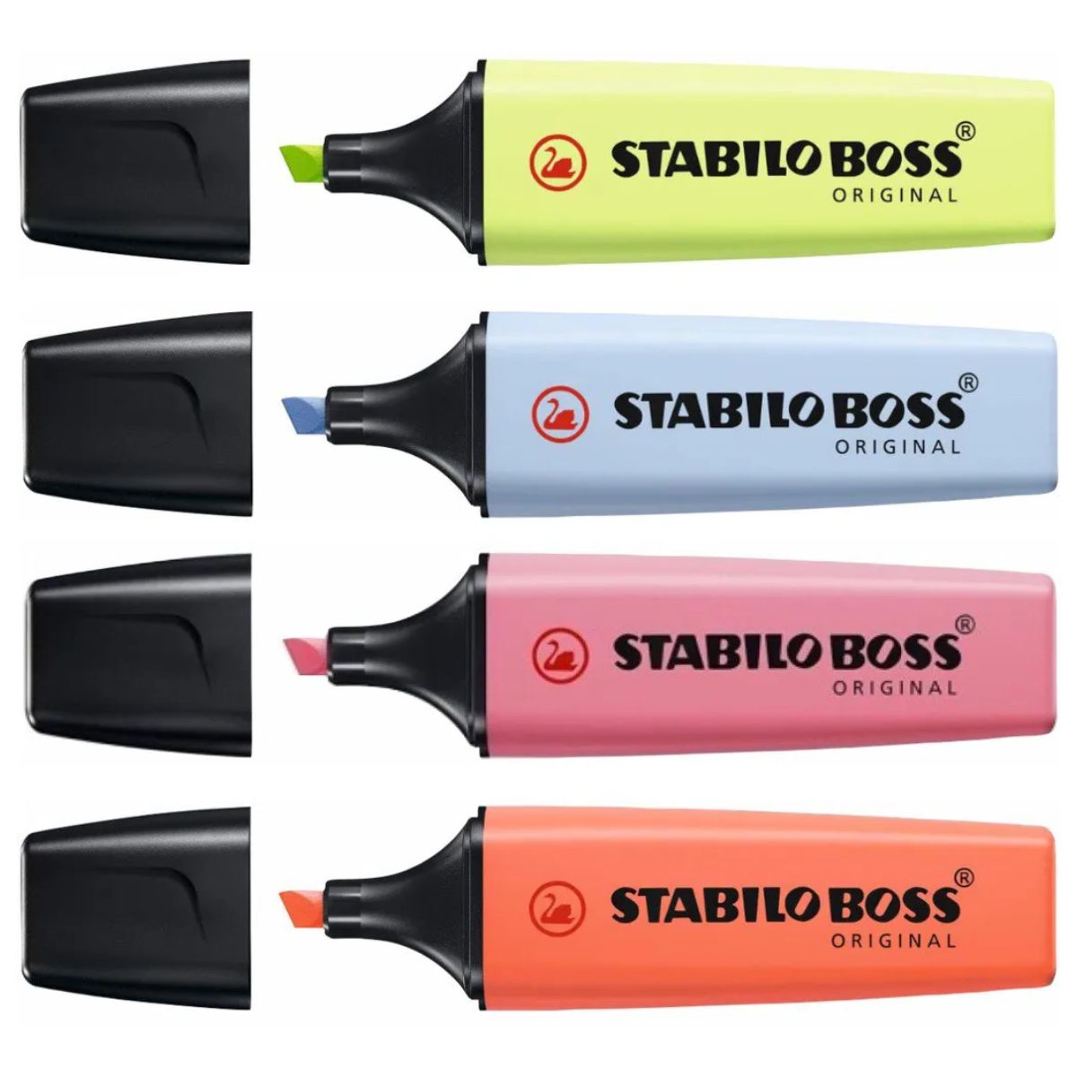 Estojo Marca Texto Boss Stabilo 5.0Mm com 04 Cores Pastel - 764701