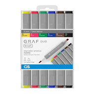 Estojo de Marcador Graf Duo Brush com 6 Cores Basicas - Cis