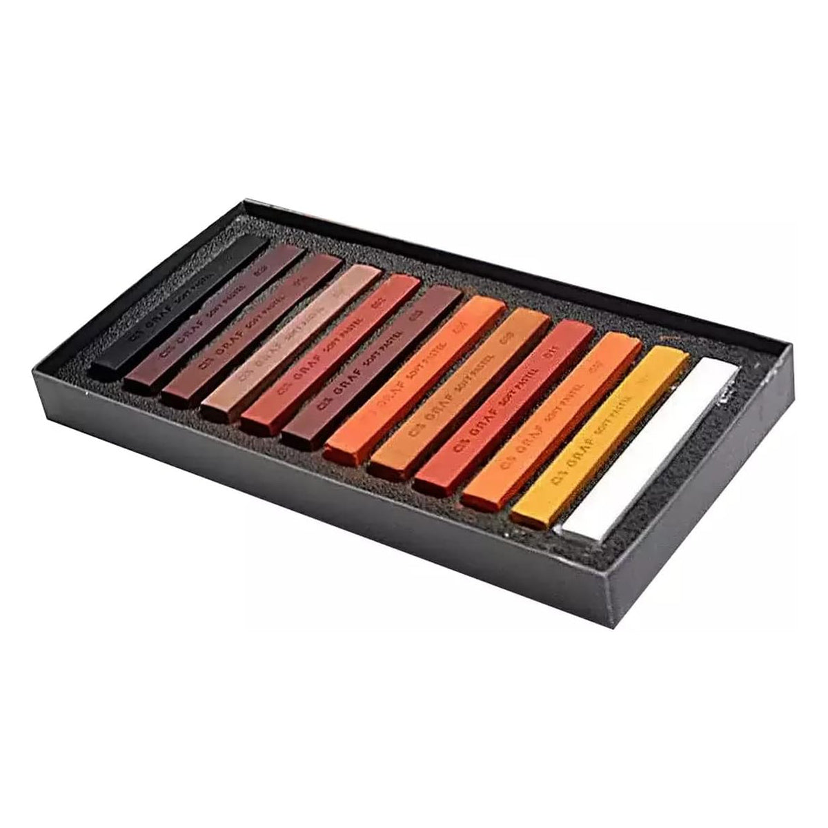 Estojo de Giz Pastel Seco Graf Soft com 12 Cores - Tons de Marrom - Cis