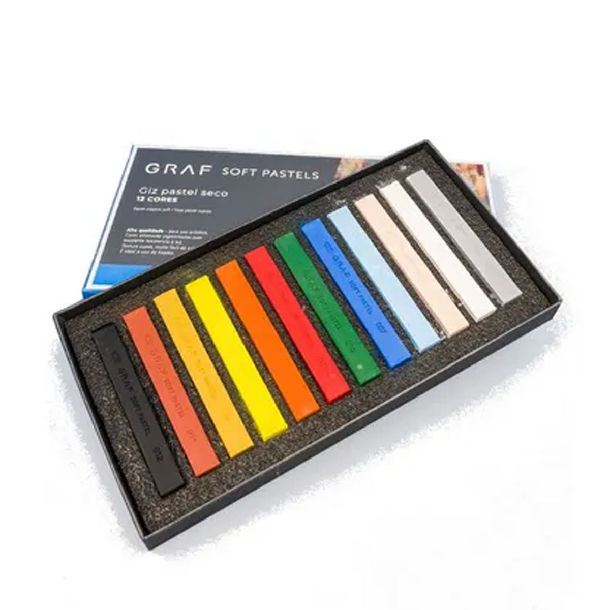 Estojo de Giz Pastel Seco Graf Soft com 12 Cores - Cis