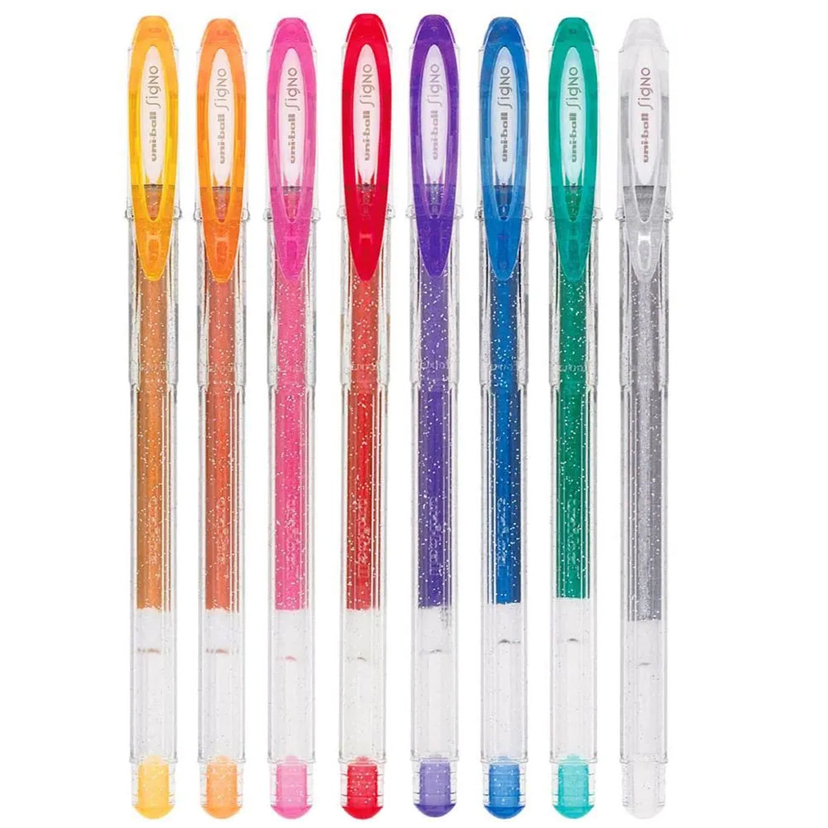 Estojo Caneta Gel Signo Sparkling 0.7Mm com 8 Cores