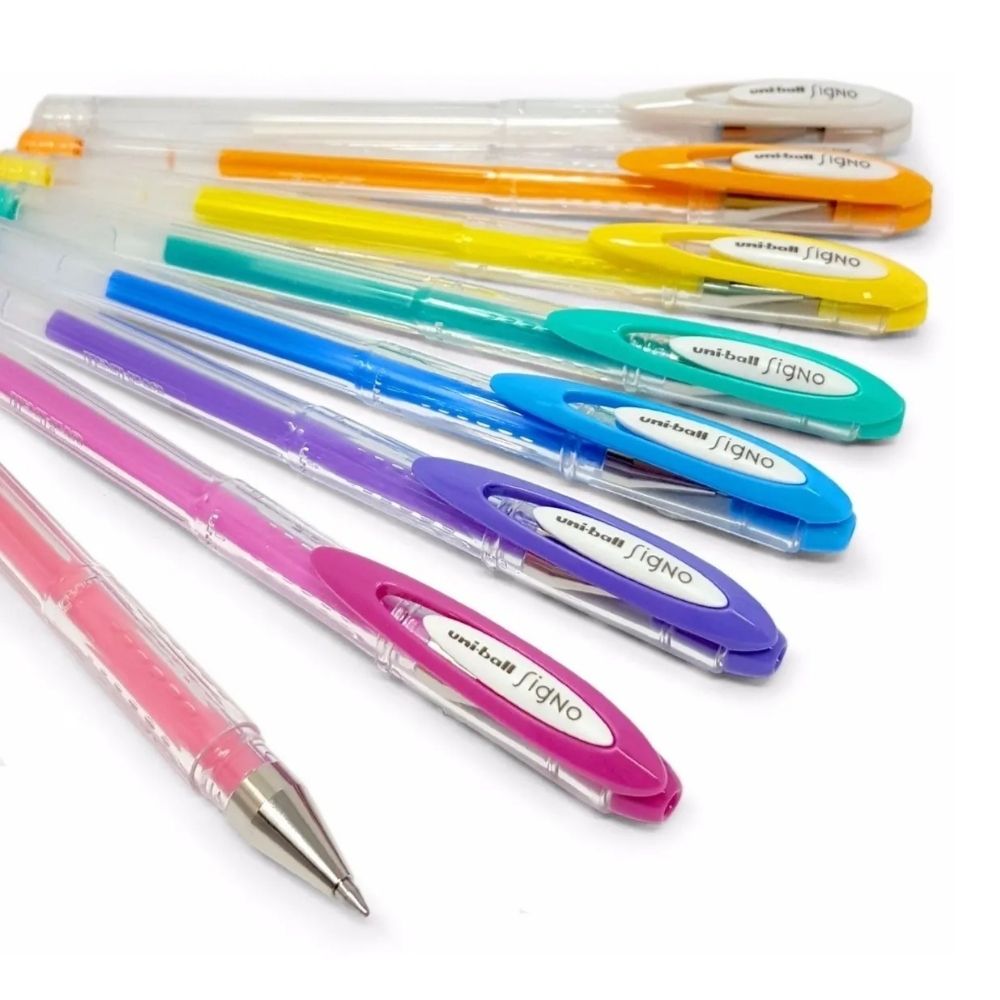 Estojo Caneta Gel Signo Angelic Colour 0.7Mm com 8 Cores